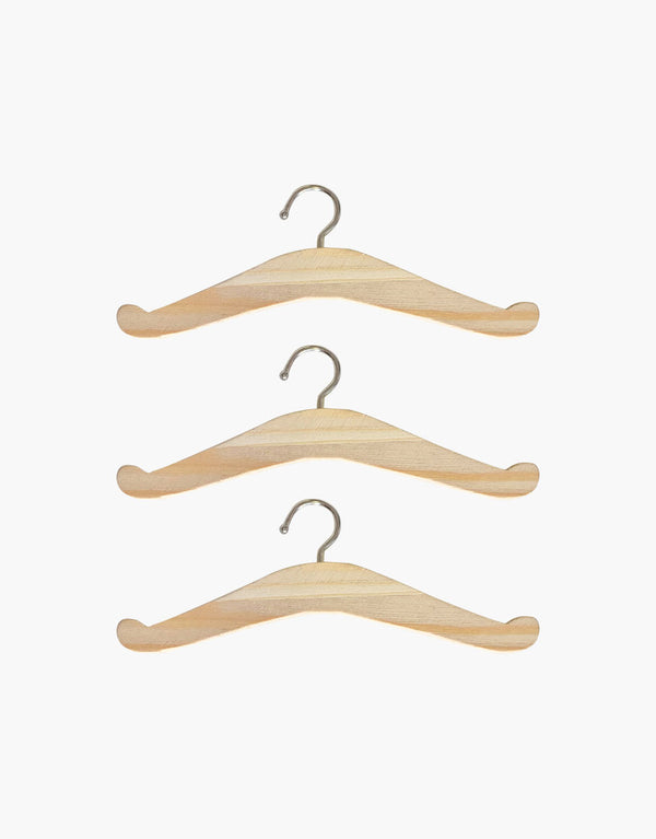 Set of 3 Deluxe Wooden Hangers – 18cm