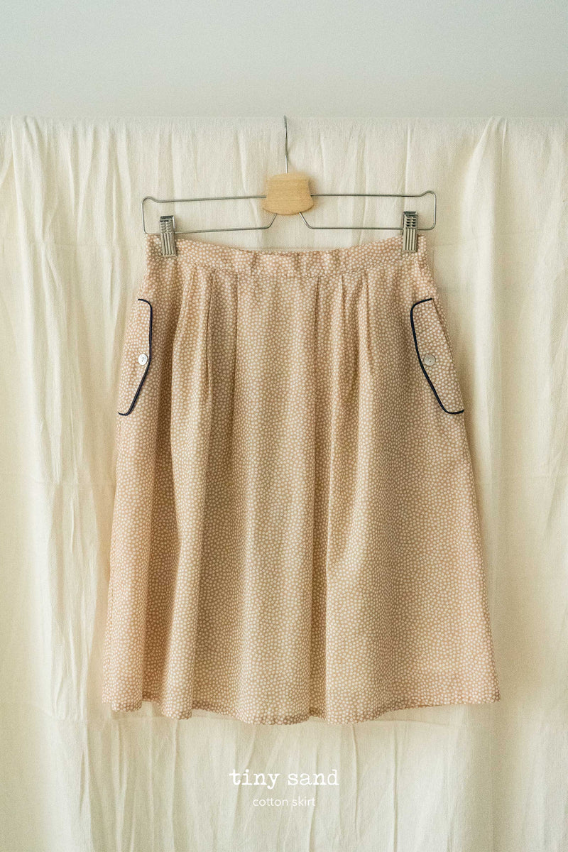 Tiny sand cotton skirt