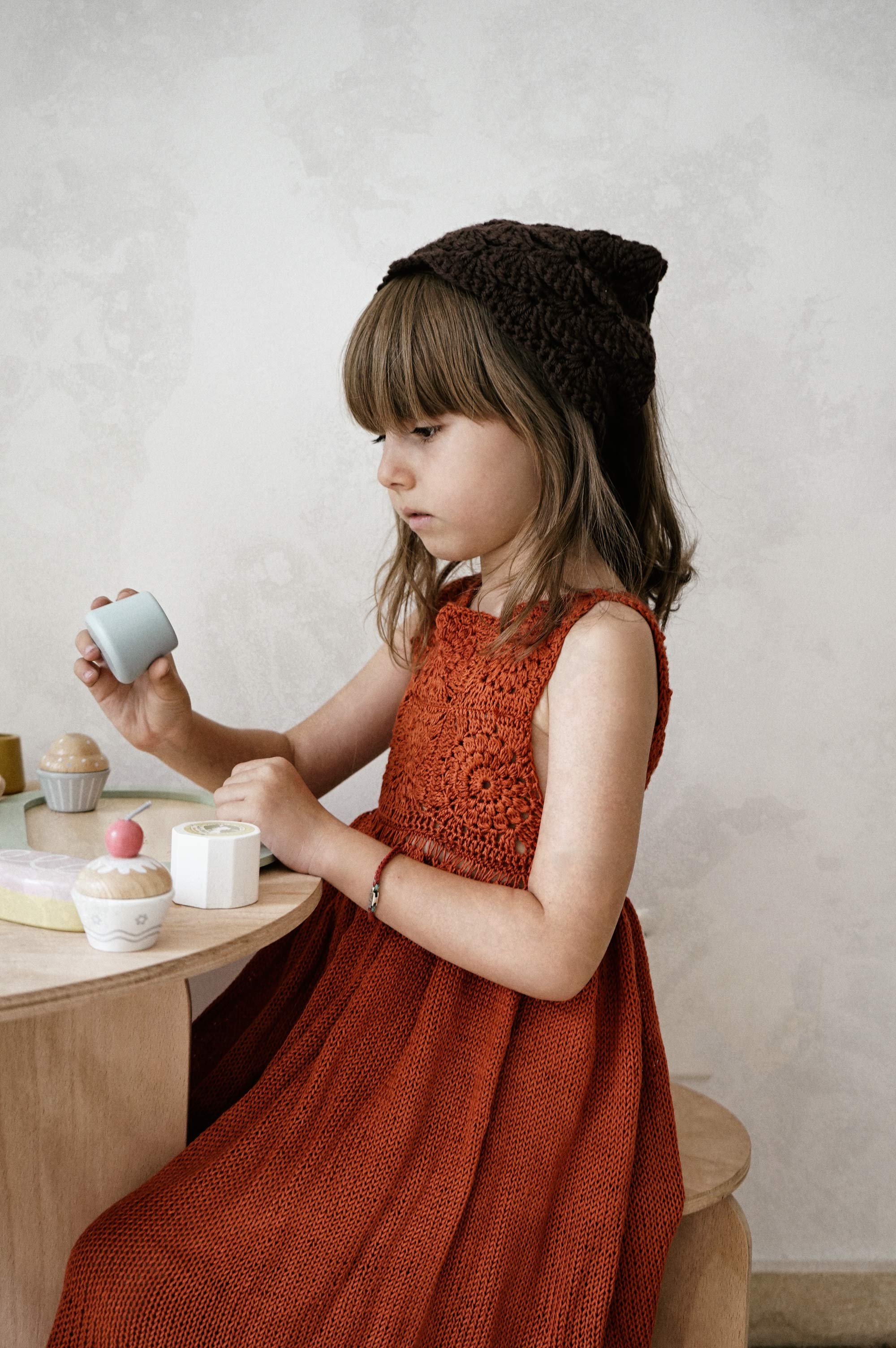 Hand knitted dress