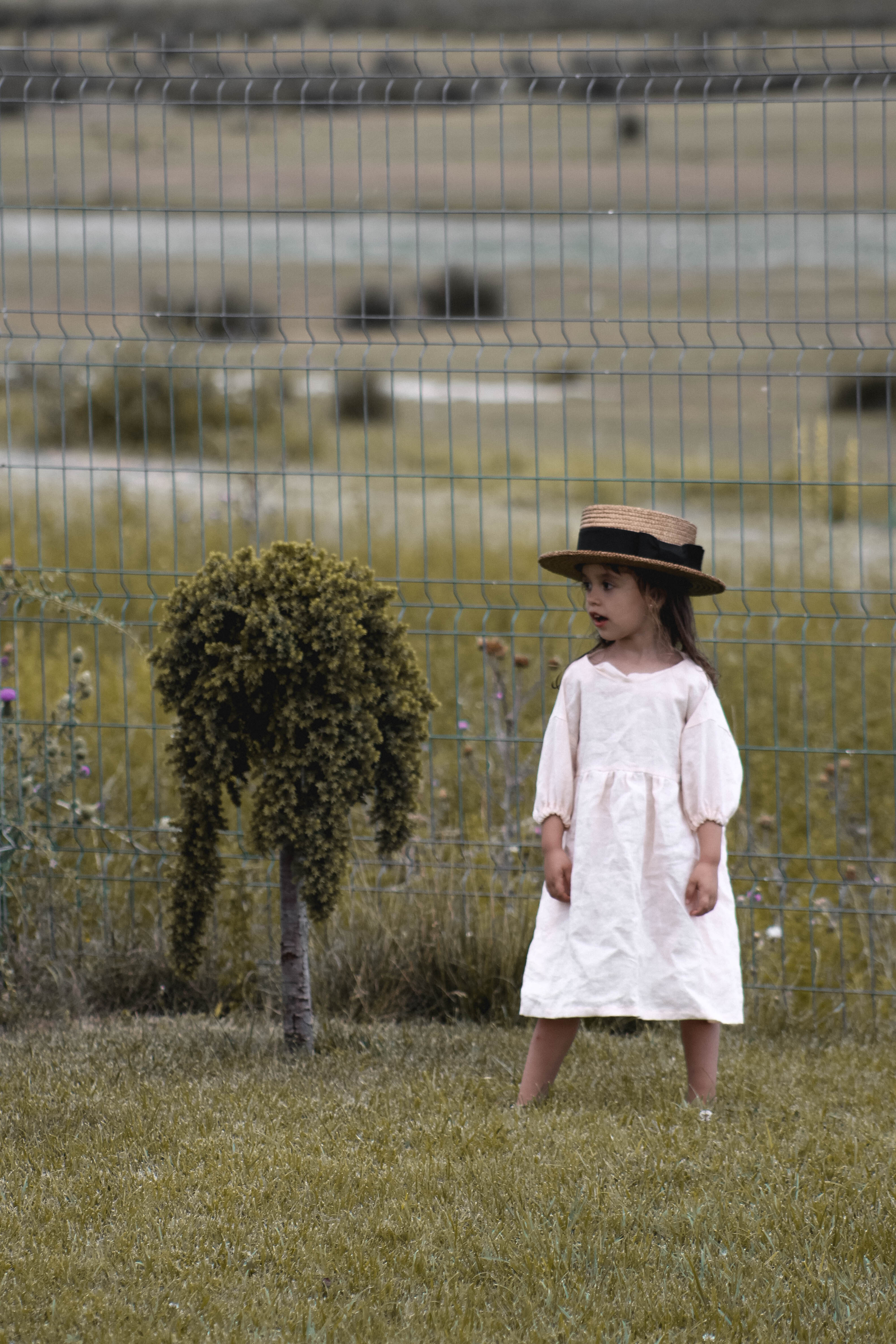 Dusty sand linen dress