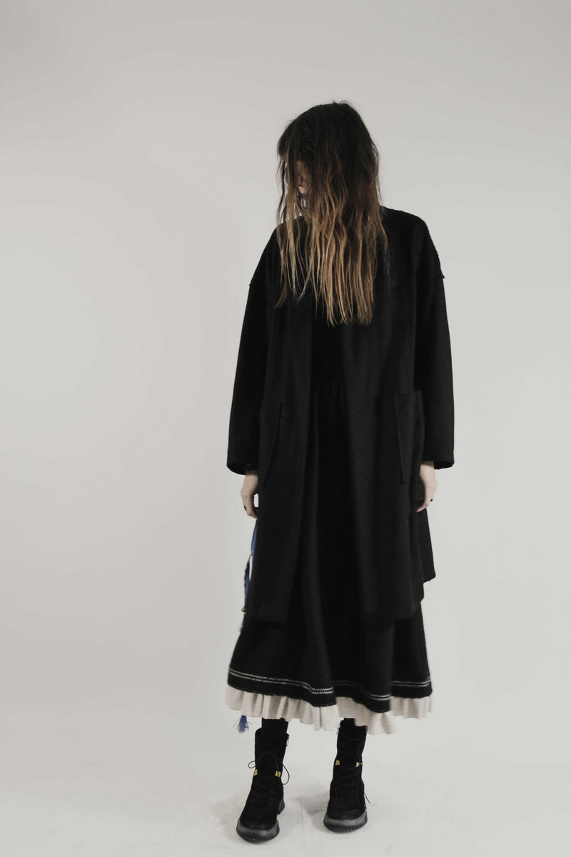Black Wool Trench