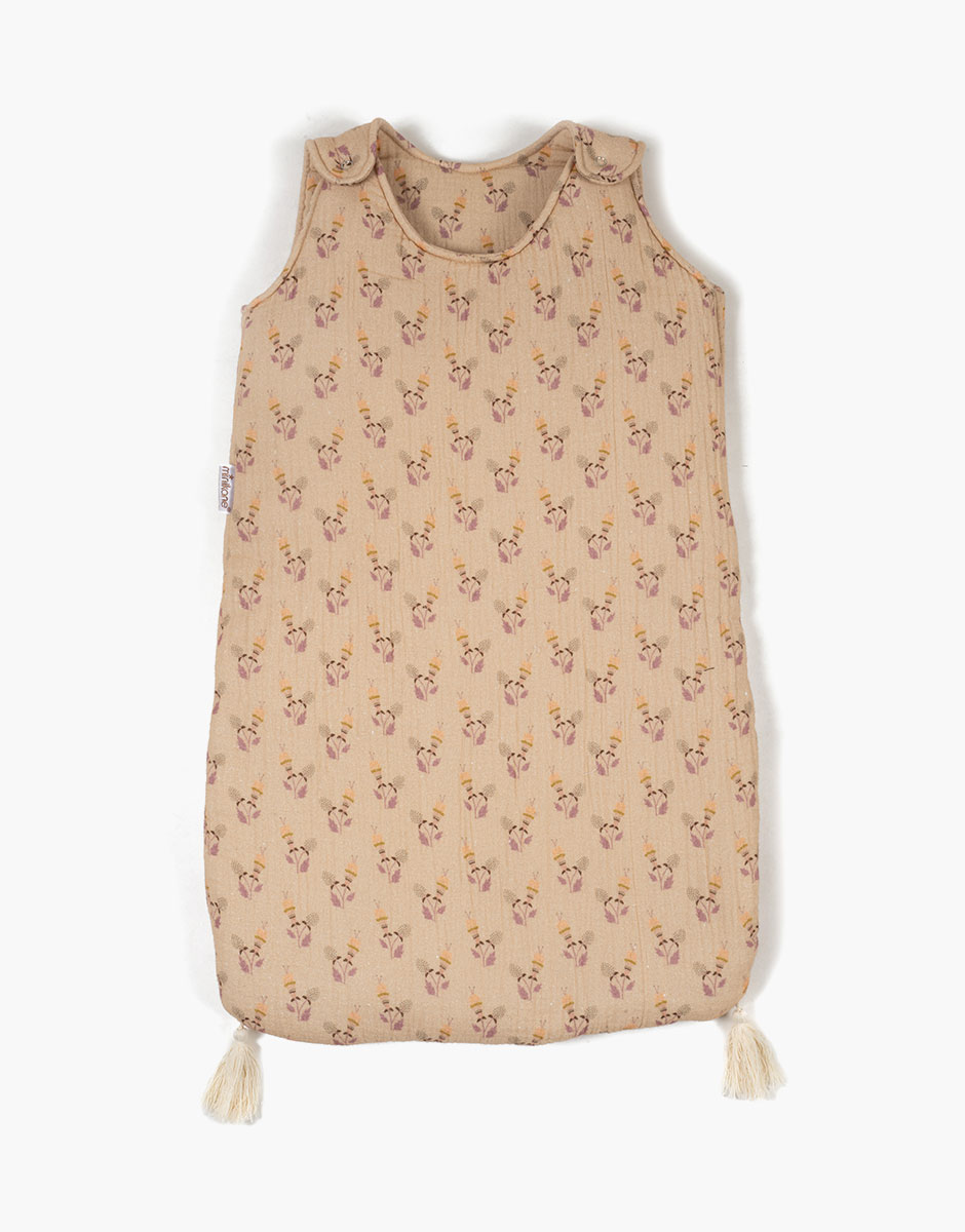 BABY SLEEPING BAG (coton double gaze Fleurs d'avril)