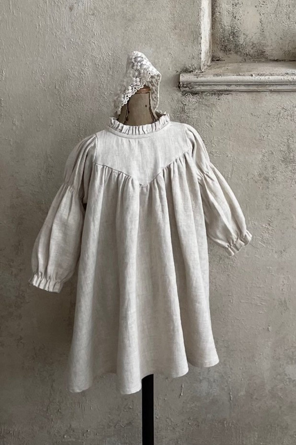Leah Dress (Beige Linen)