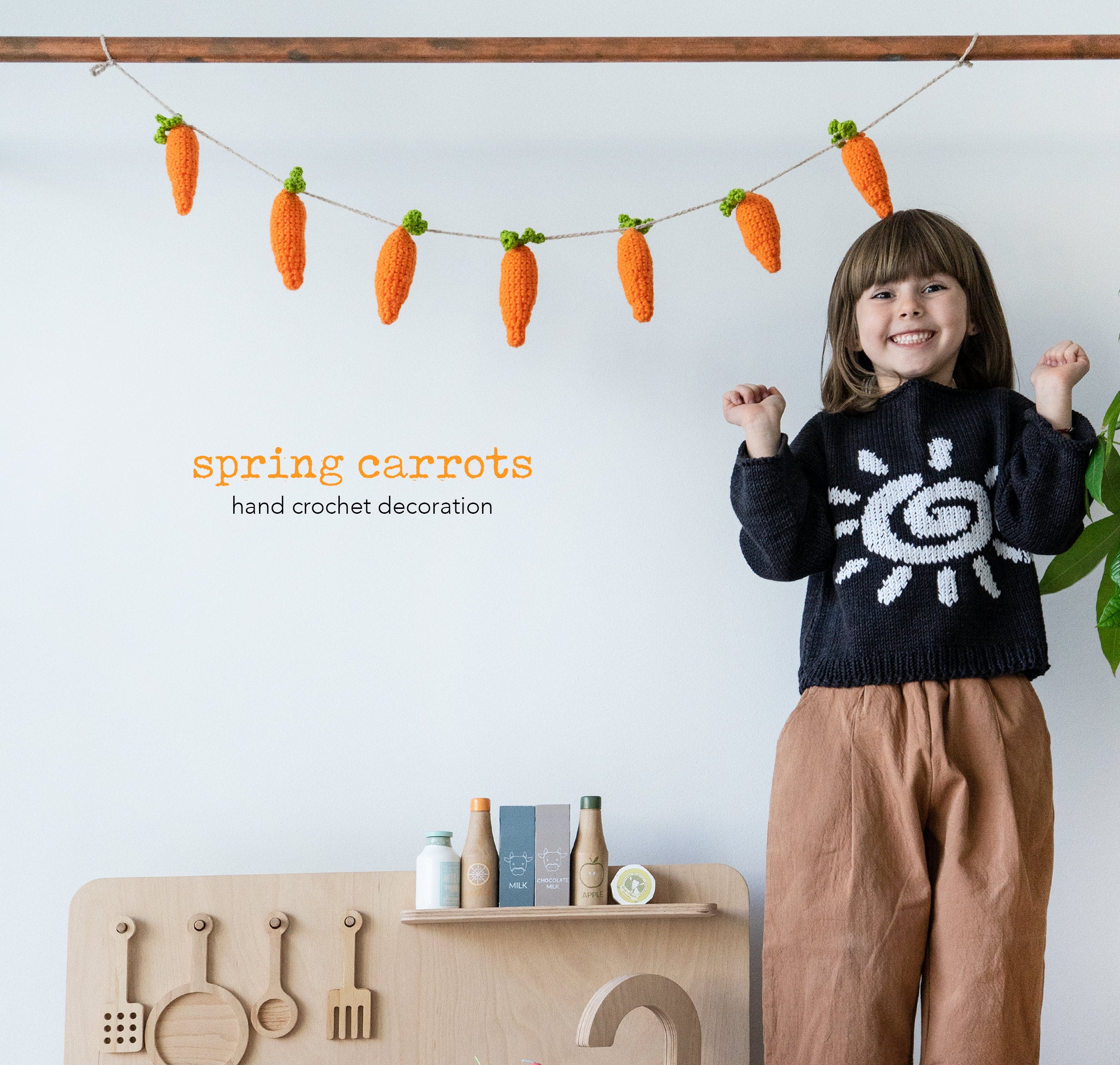 Spring carrot wall decoration