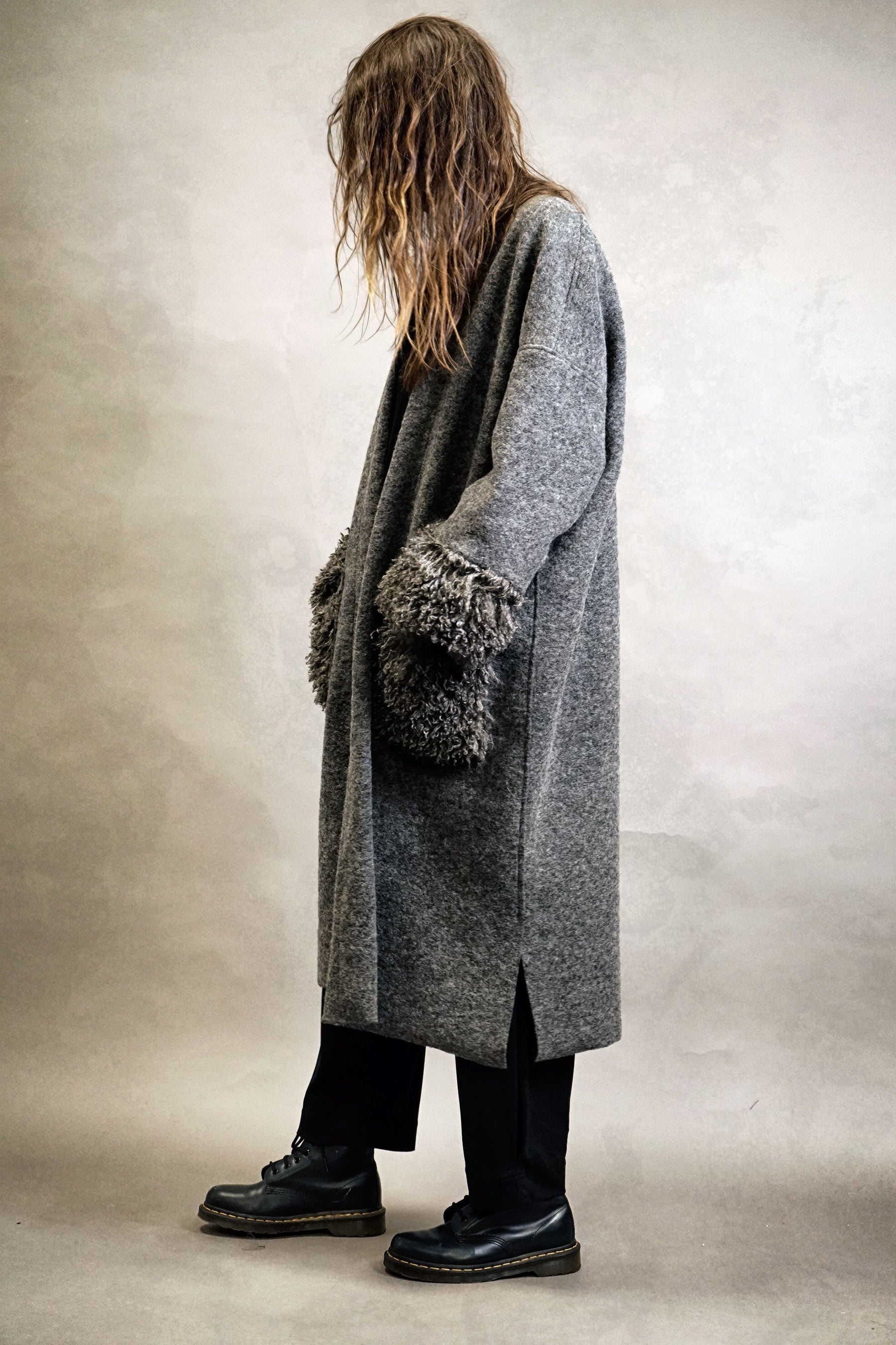 Over the Mountain Boiled wool coat