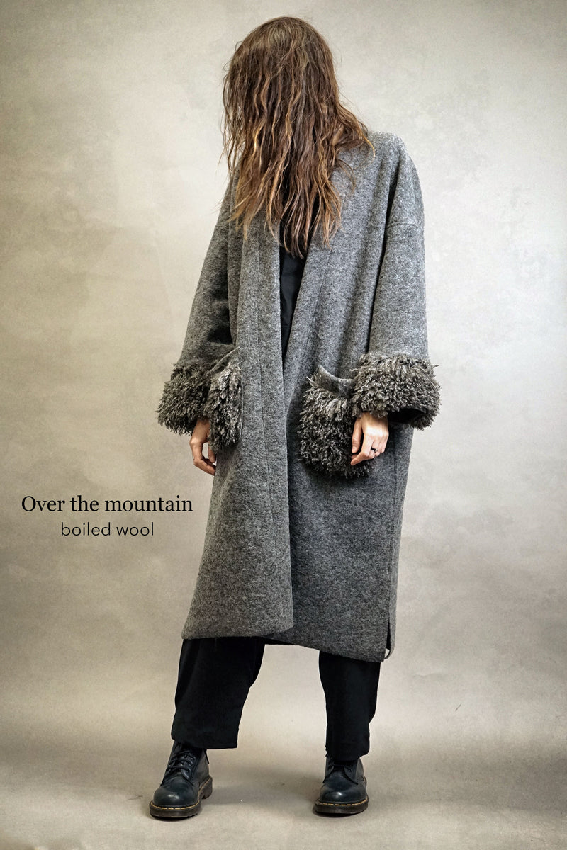 Over the Mountain Boiled wool coat