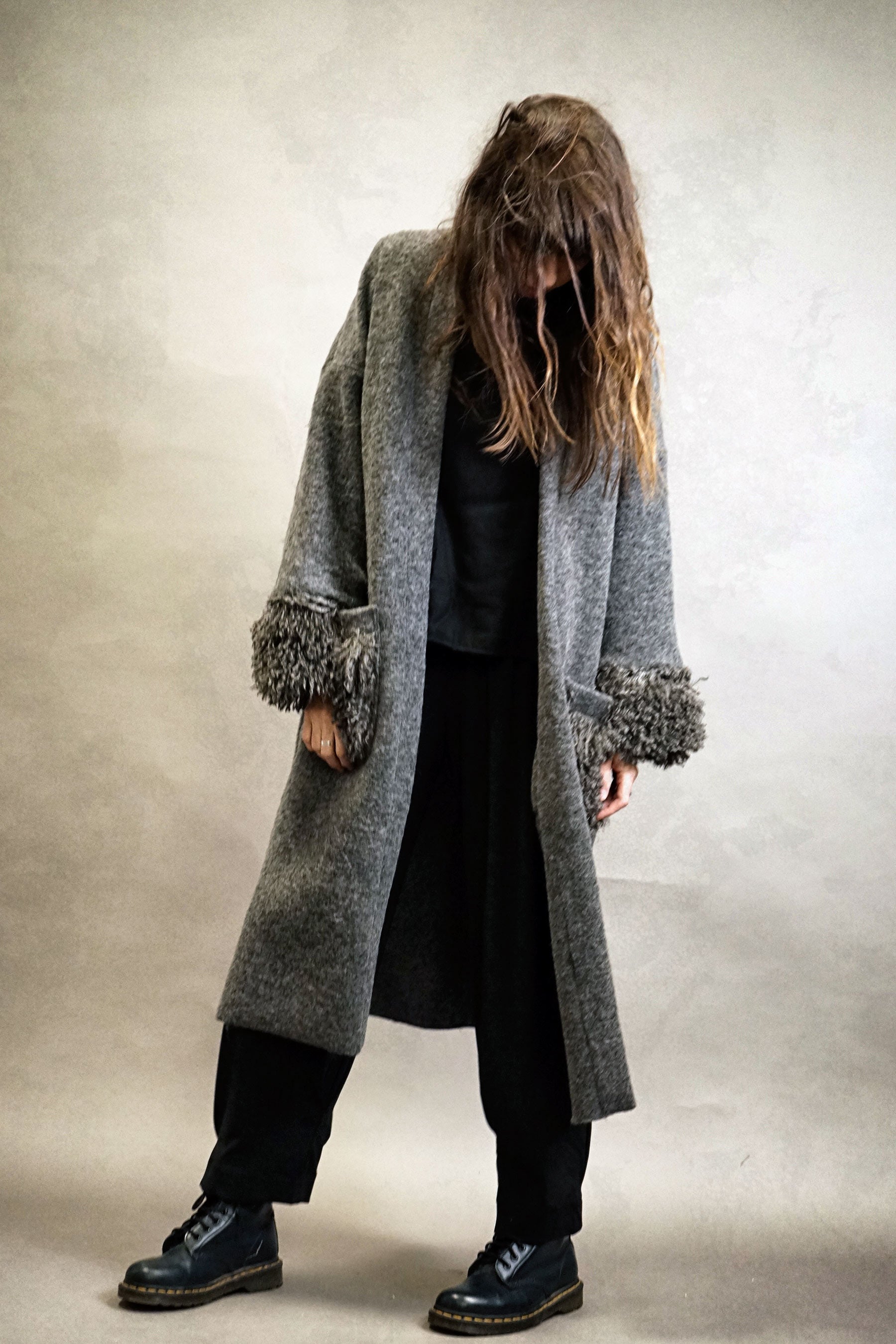 Over the Mountain Boiled wool coat
