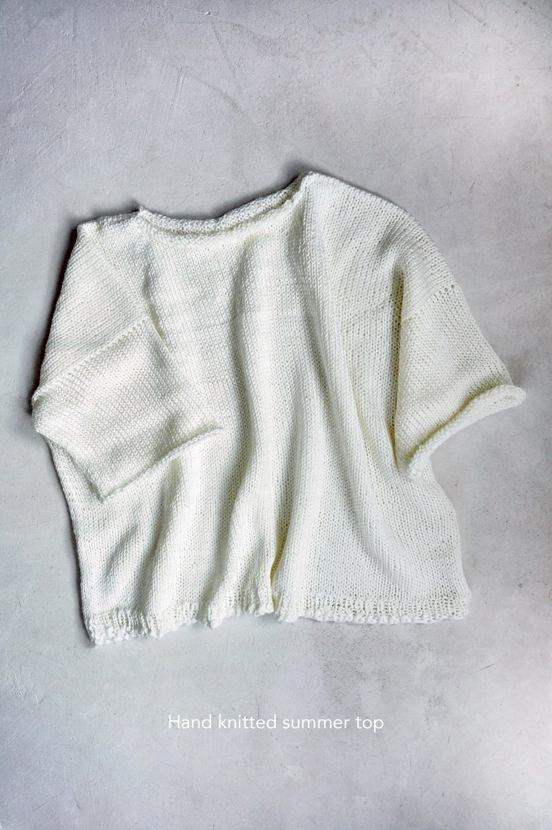 Hand knitted summer top