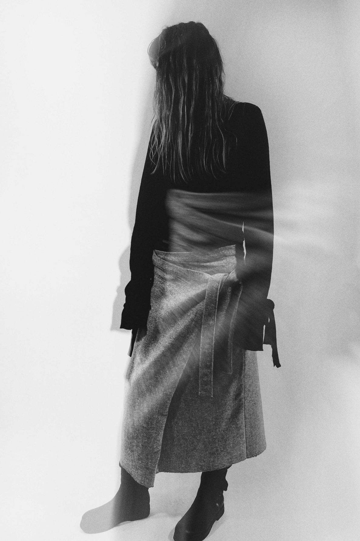 Asymmetric Wool skirt