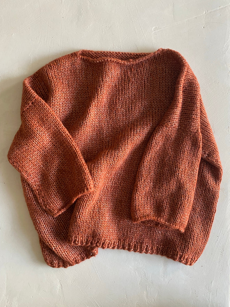 Hand knitted wool top