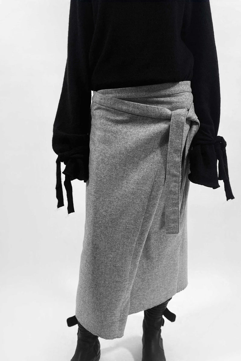 Asymmetric Wool skirt