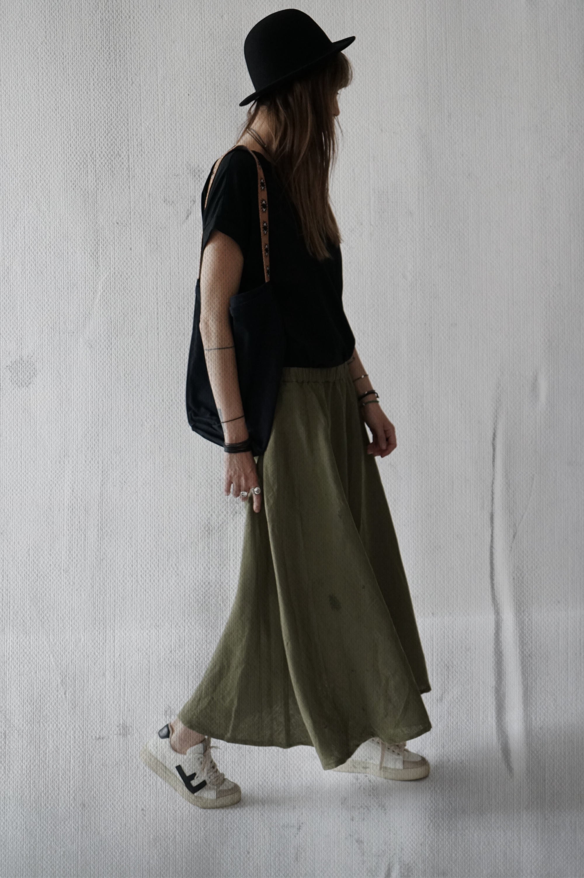 Organic linen skirt
