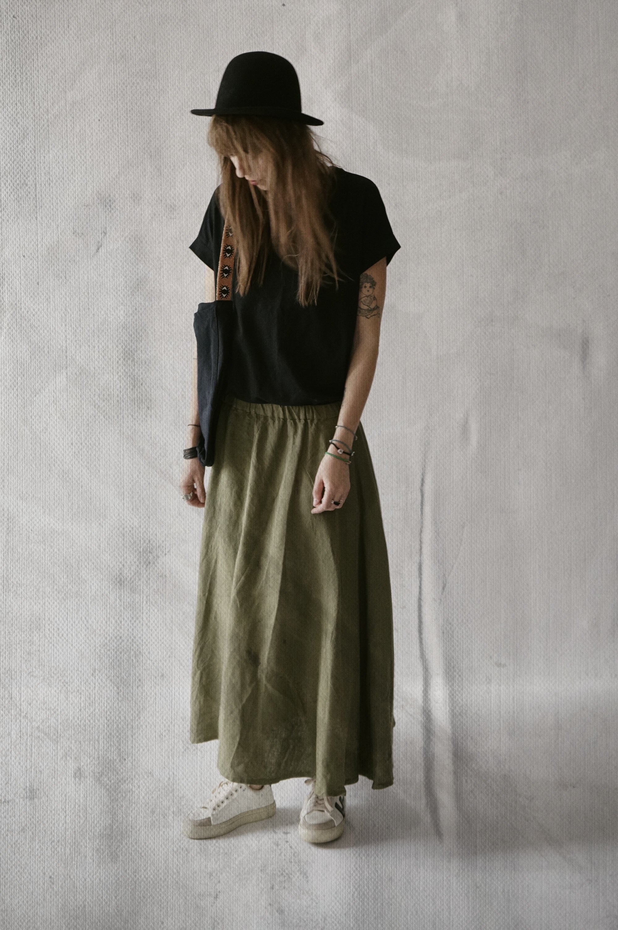Organic linen skirt