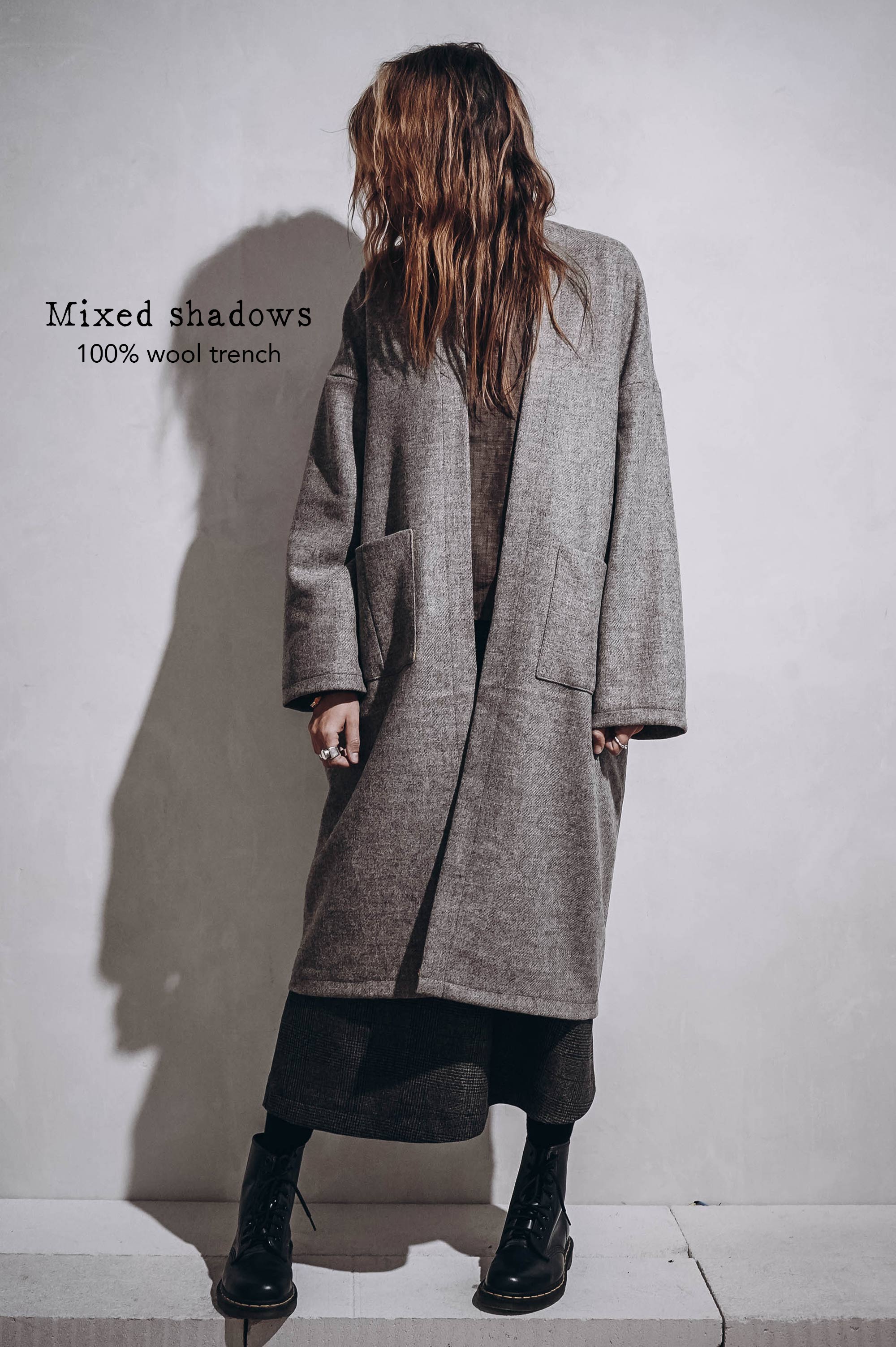 Mixed Shadows Wool Trench