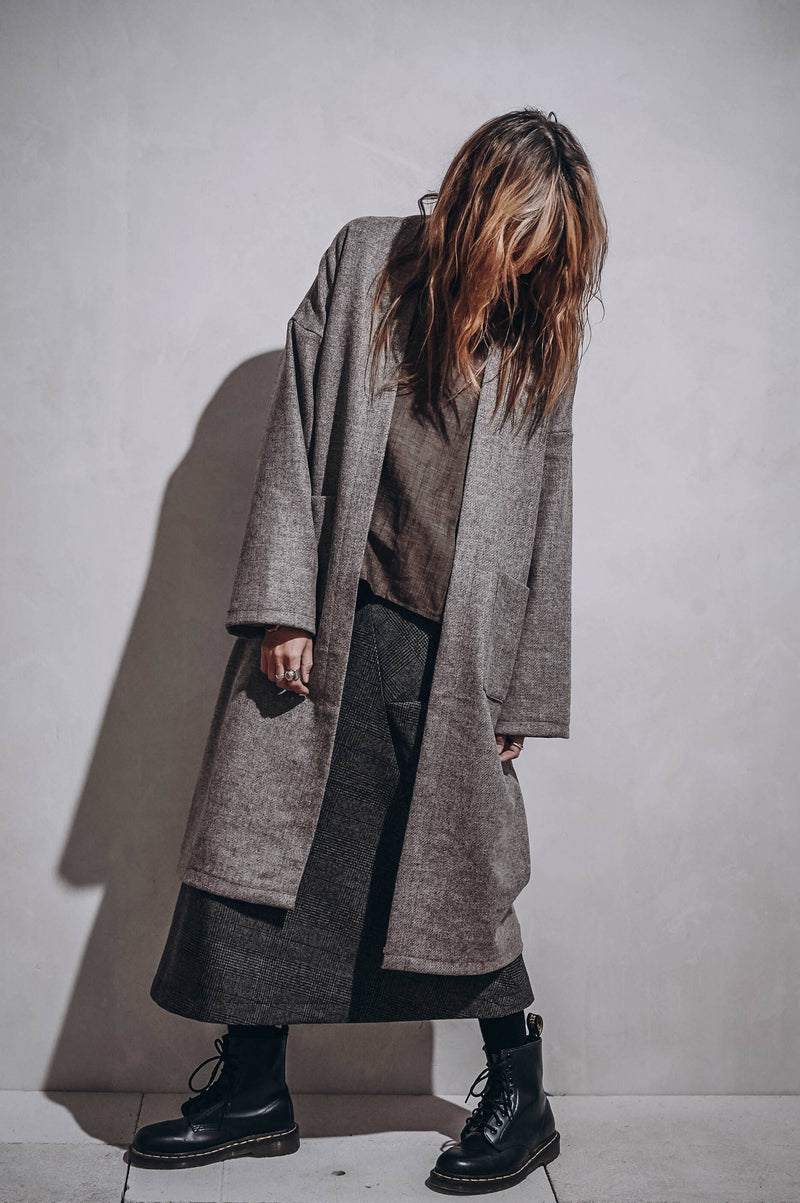 Mixed Shadows Wool Trench