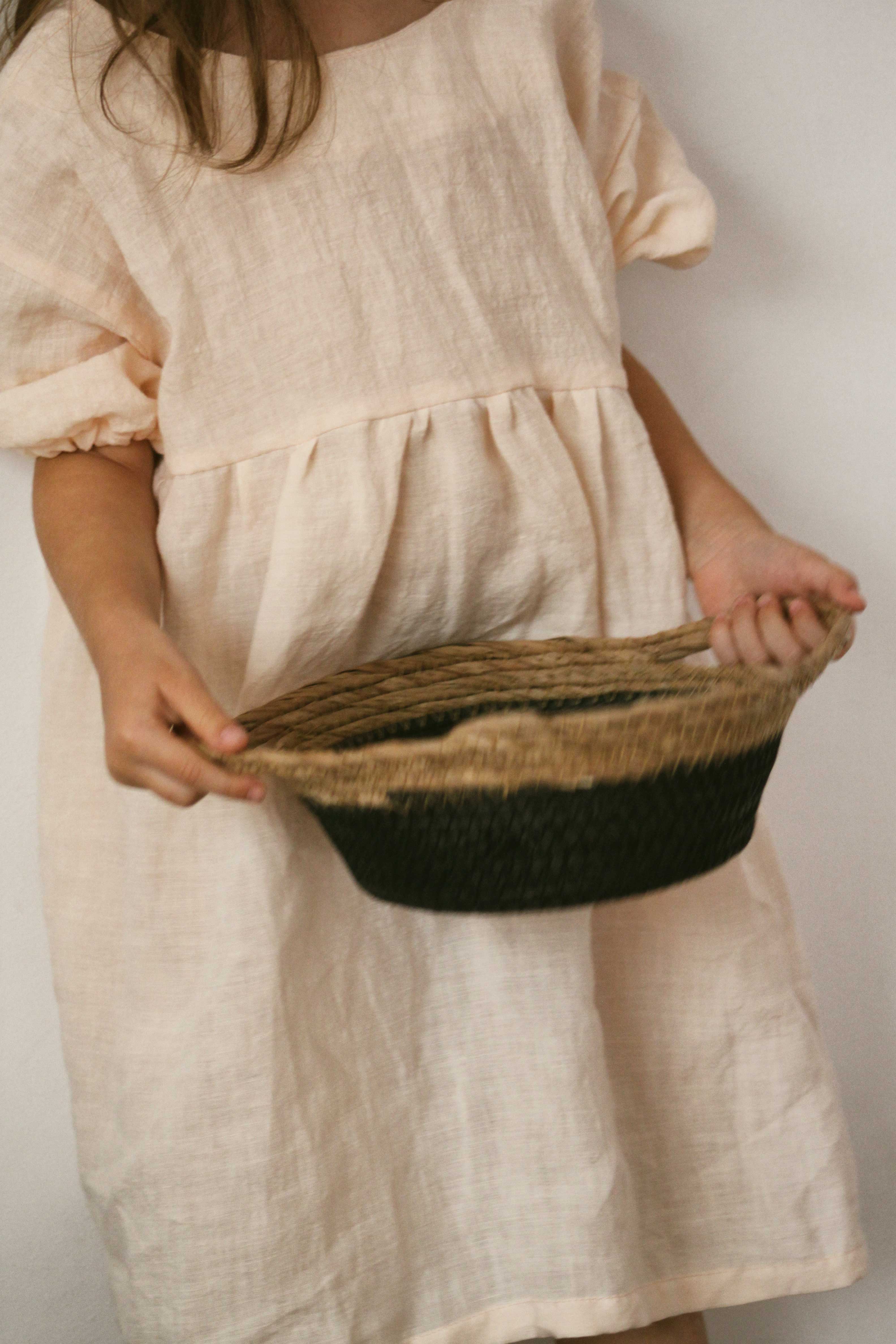 Dusty sand linen dress
