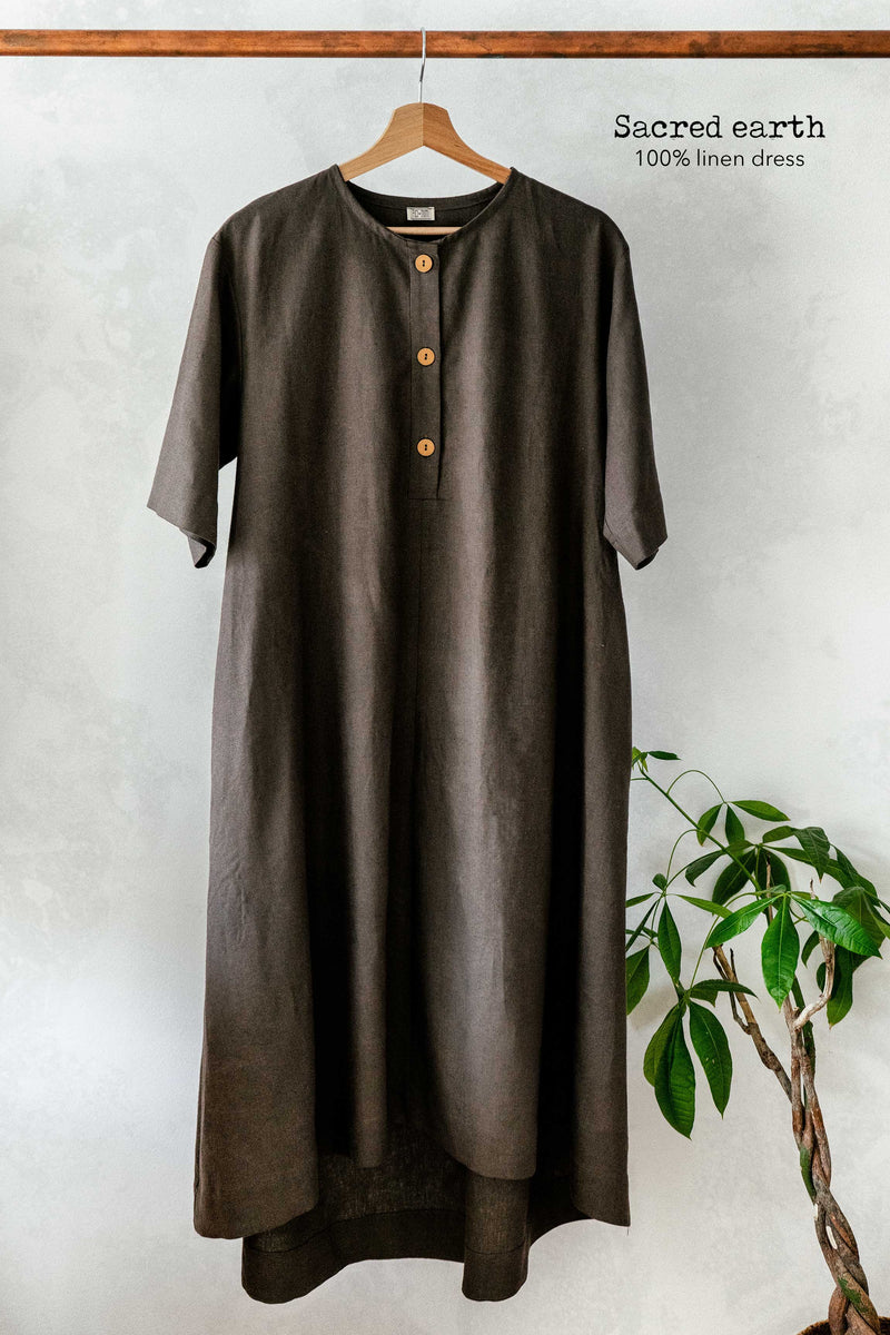 Sacred earth linen dress