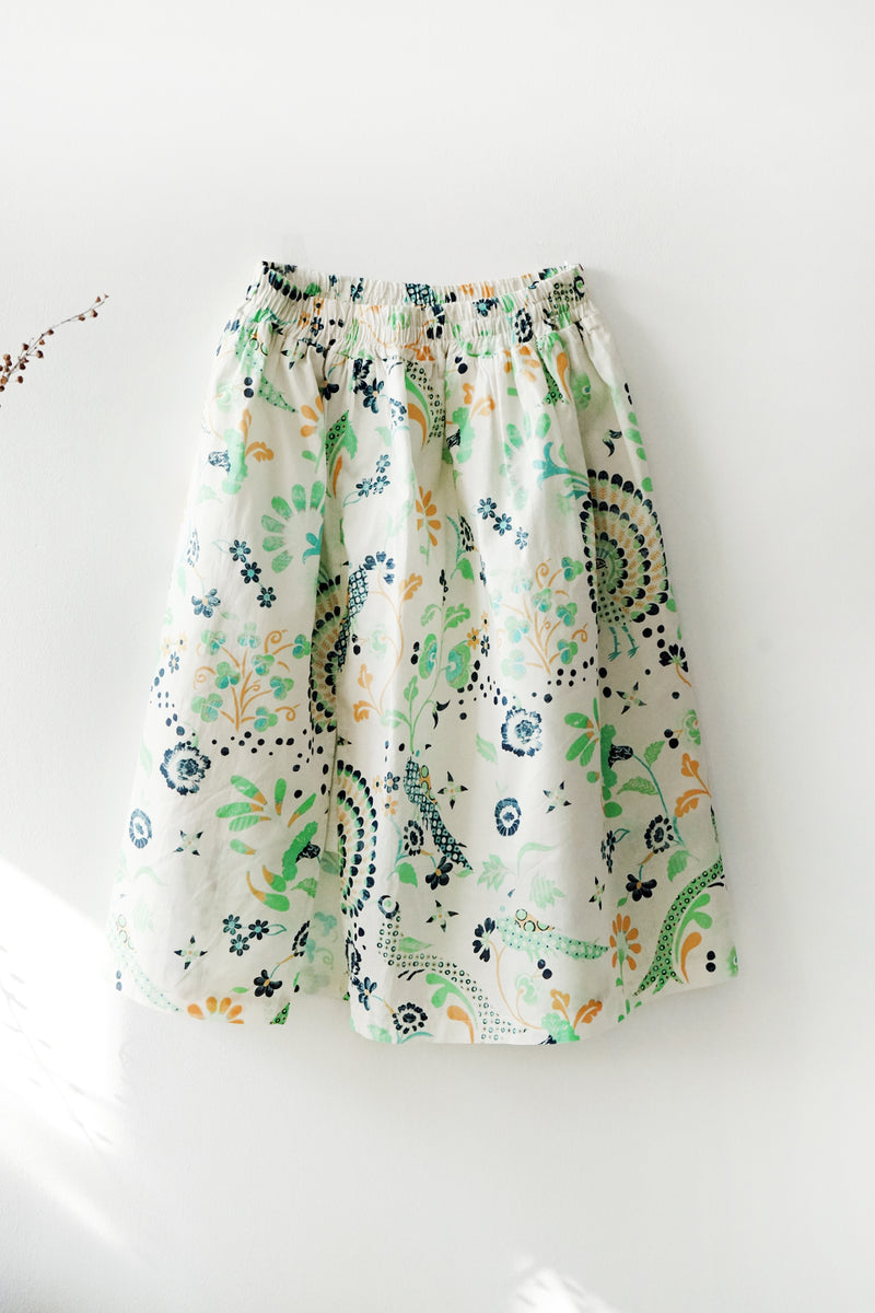 Flower cotton skirt