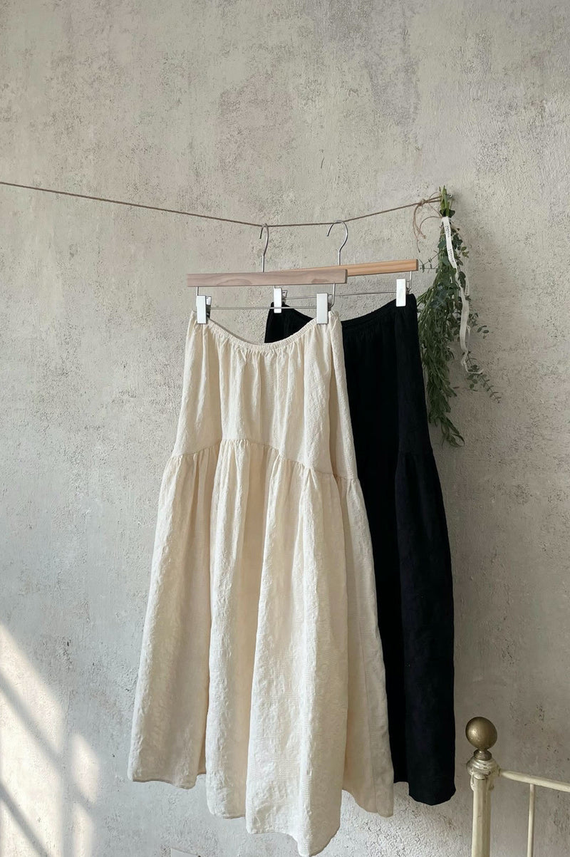 Charlotte Cotton Skirt (Ivory)