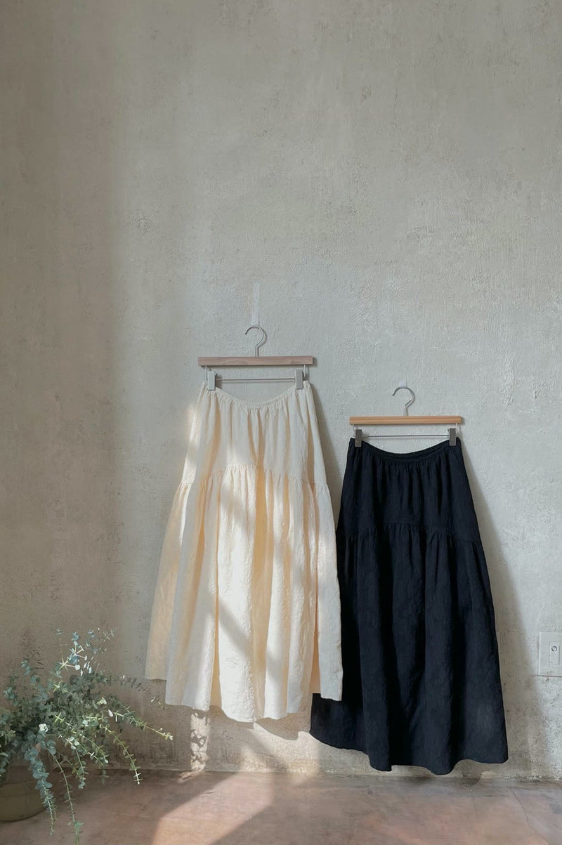 Charlotte Cotton Skirt (Black)